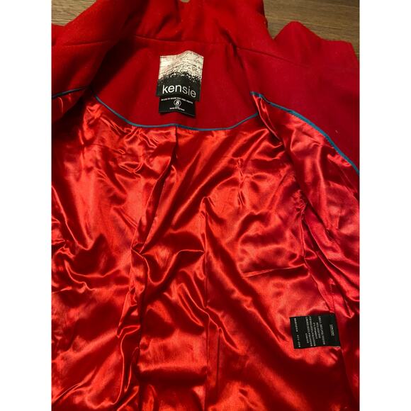 EUC red Kenzie jacket pea coat sz: S - Picture 5 of 6
